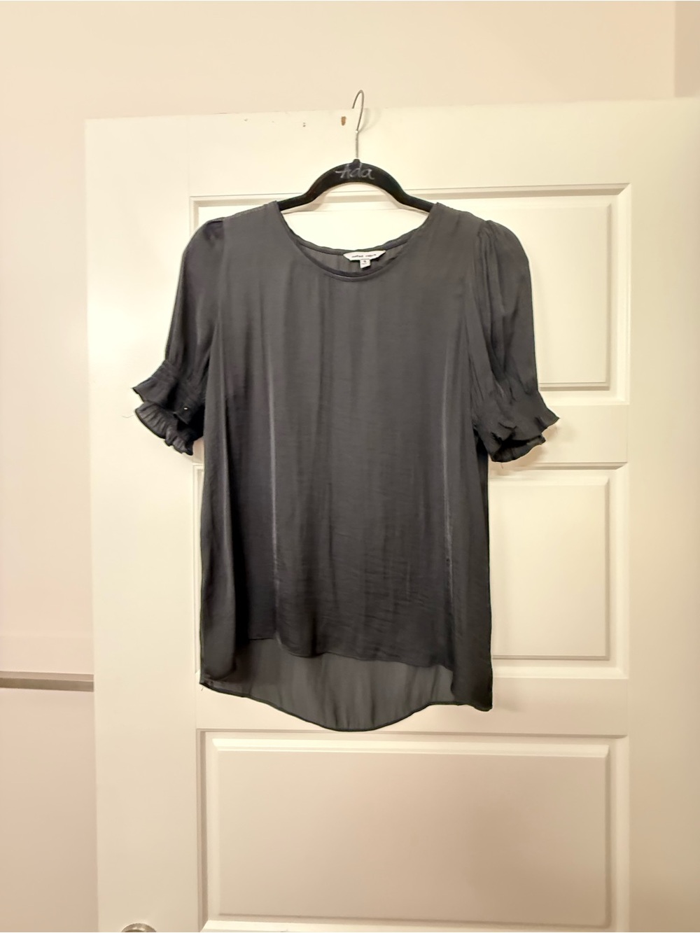 Naked Zebra Black Ruffle Sleeve Blouse